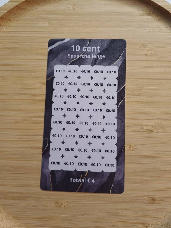 Spaarchallenge ZWART €0.10