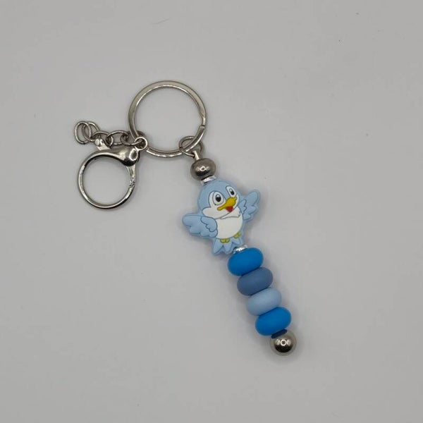 Sleutelhanger staaf - VOGEL blauw