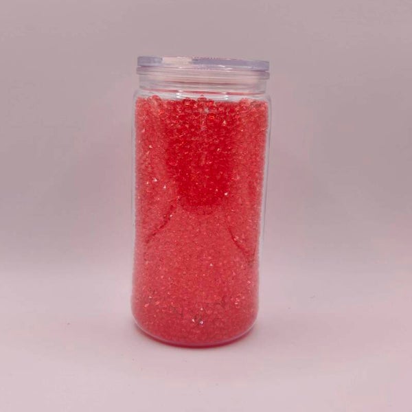 Drinkbeker met rietje - Acryldiamandjes
