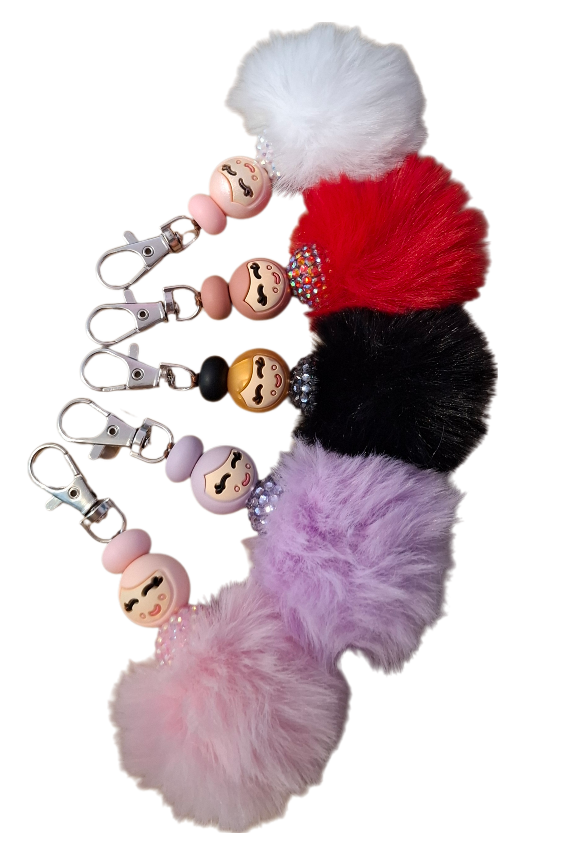 Custom gelukspopje sleutelhanger