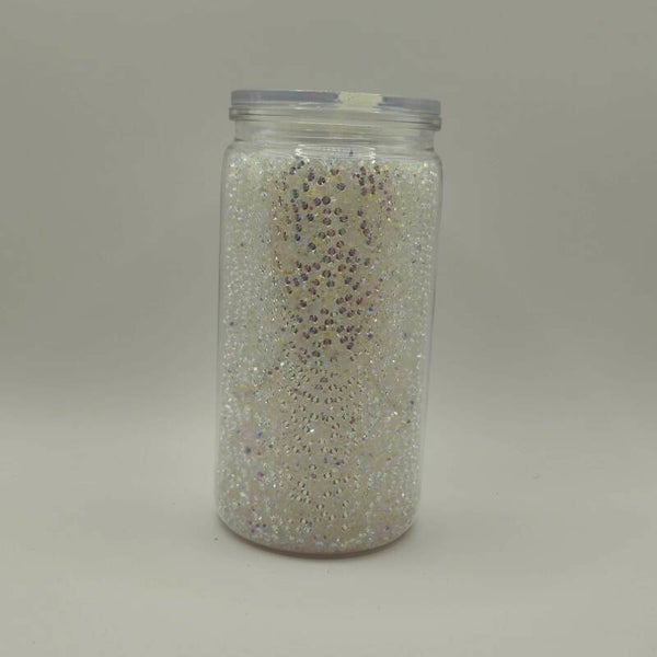 Drinkbeker met rietje - Strass-steentjes