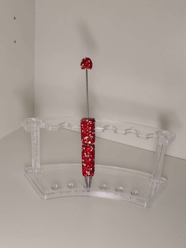 Beadable Rhinestone pen - Rood
