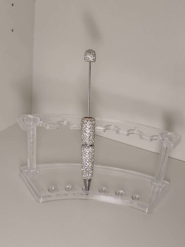 Beadable Rhinestone pen - Wit