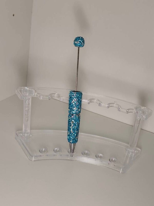 Beadable Rhinestone pen - Blauw