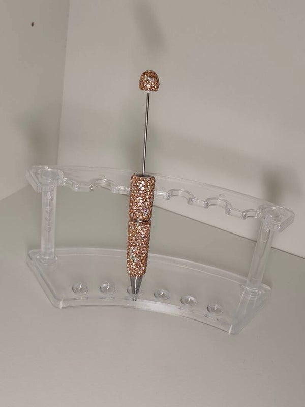 Beadable Rhinestone pen - Champagne