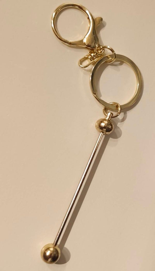 Beadable staafsleutelhanger - Goud
