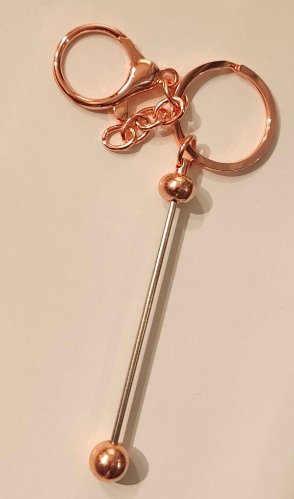 Beadable staafsleutelhanger - Rose