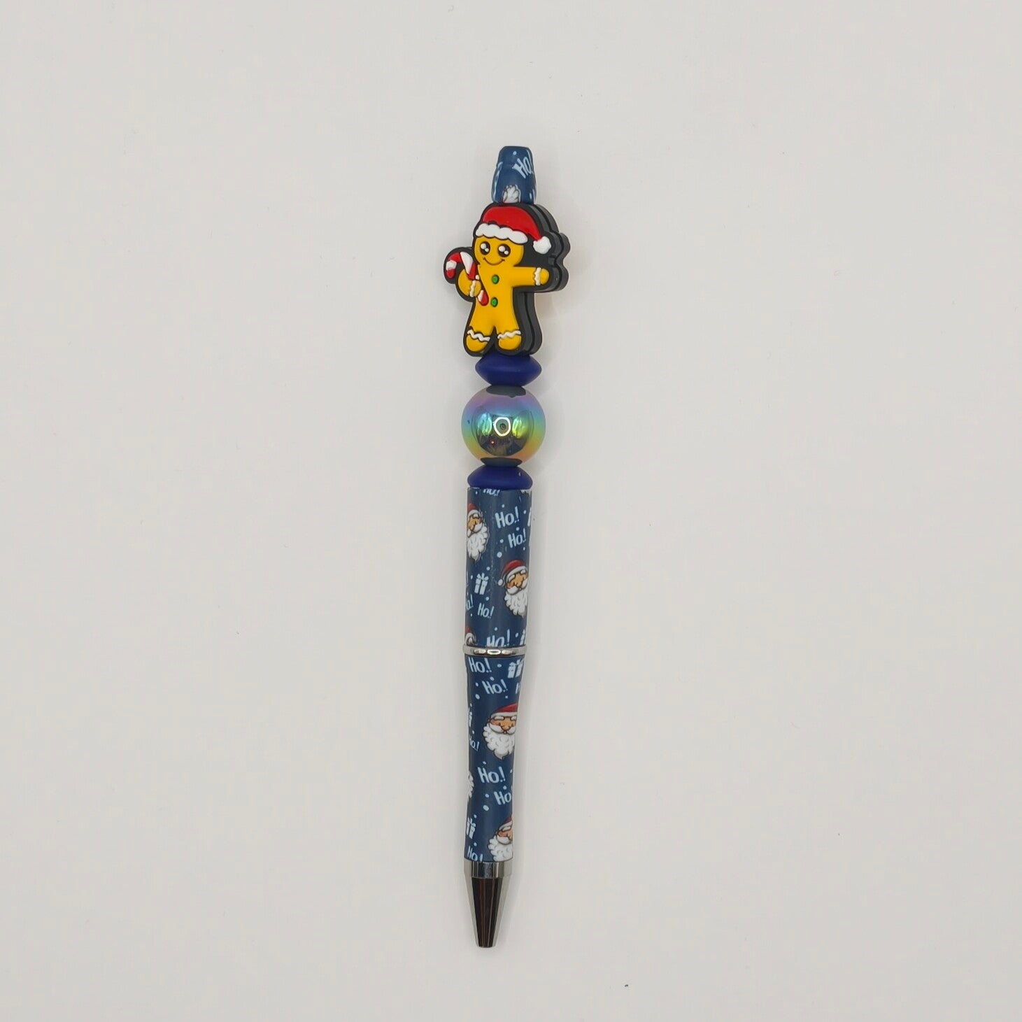 Kerst kralenpen - COOCKIEMONSTER blauw