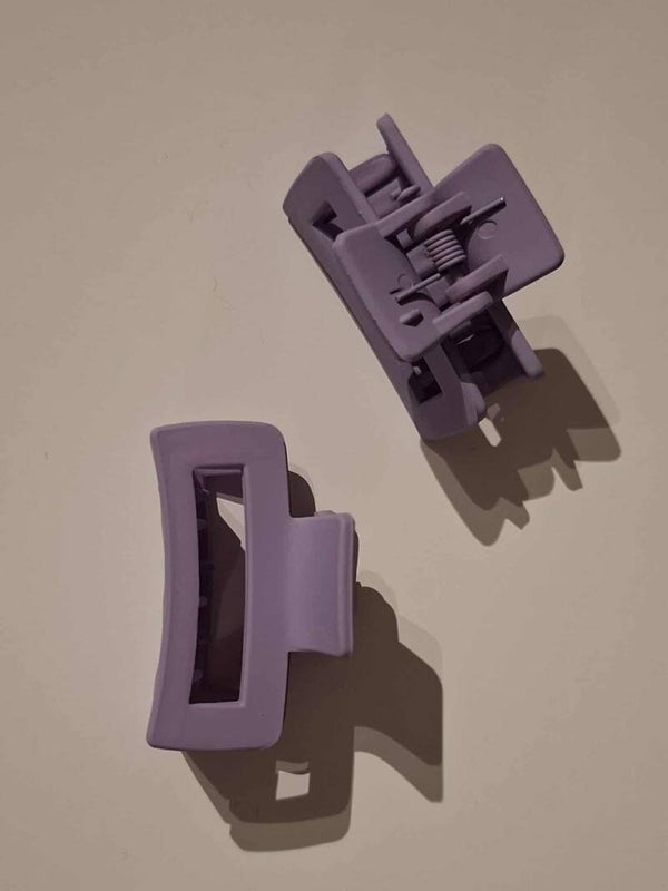 Haarklem rechthoek klein paars