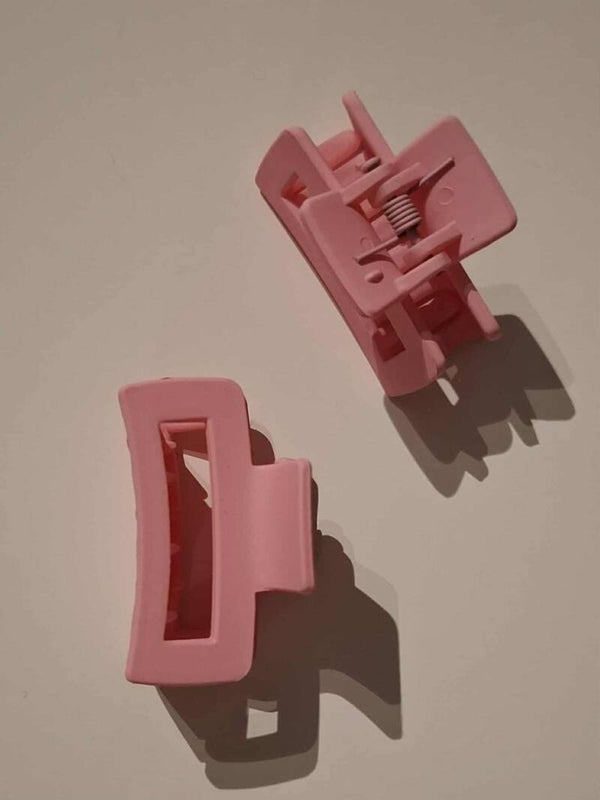 Haarklem rechthoek klein roos