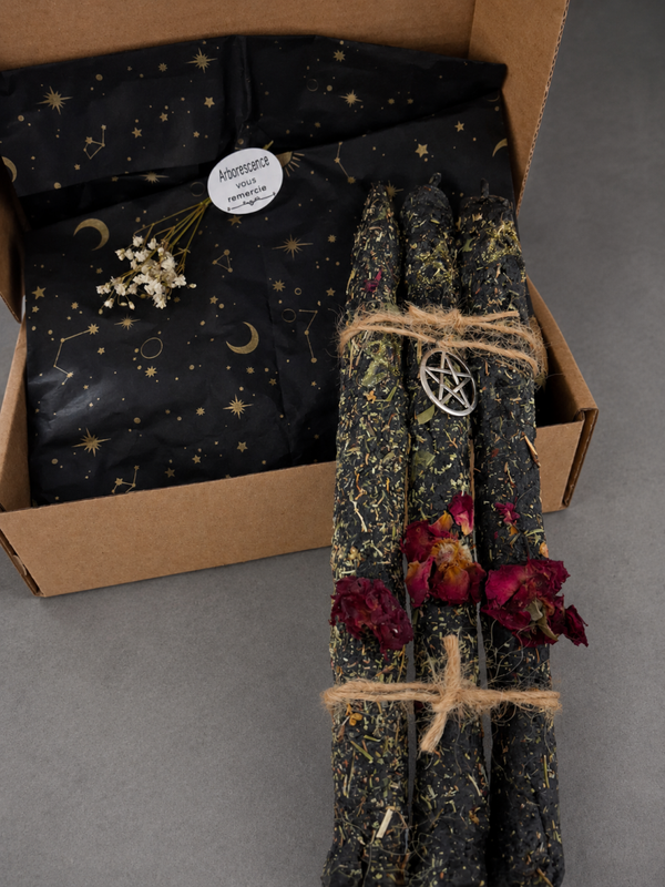 Bougies rituelles de protection et de bannissement – Cire d’abeille naturelle