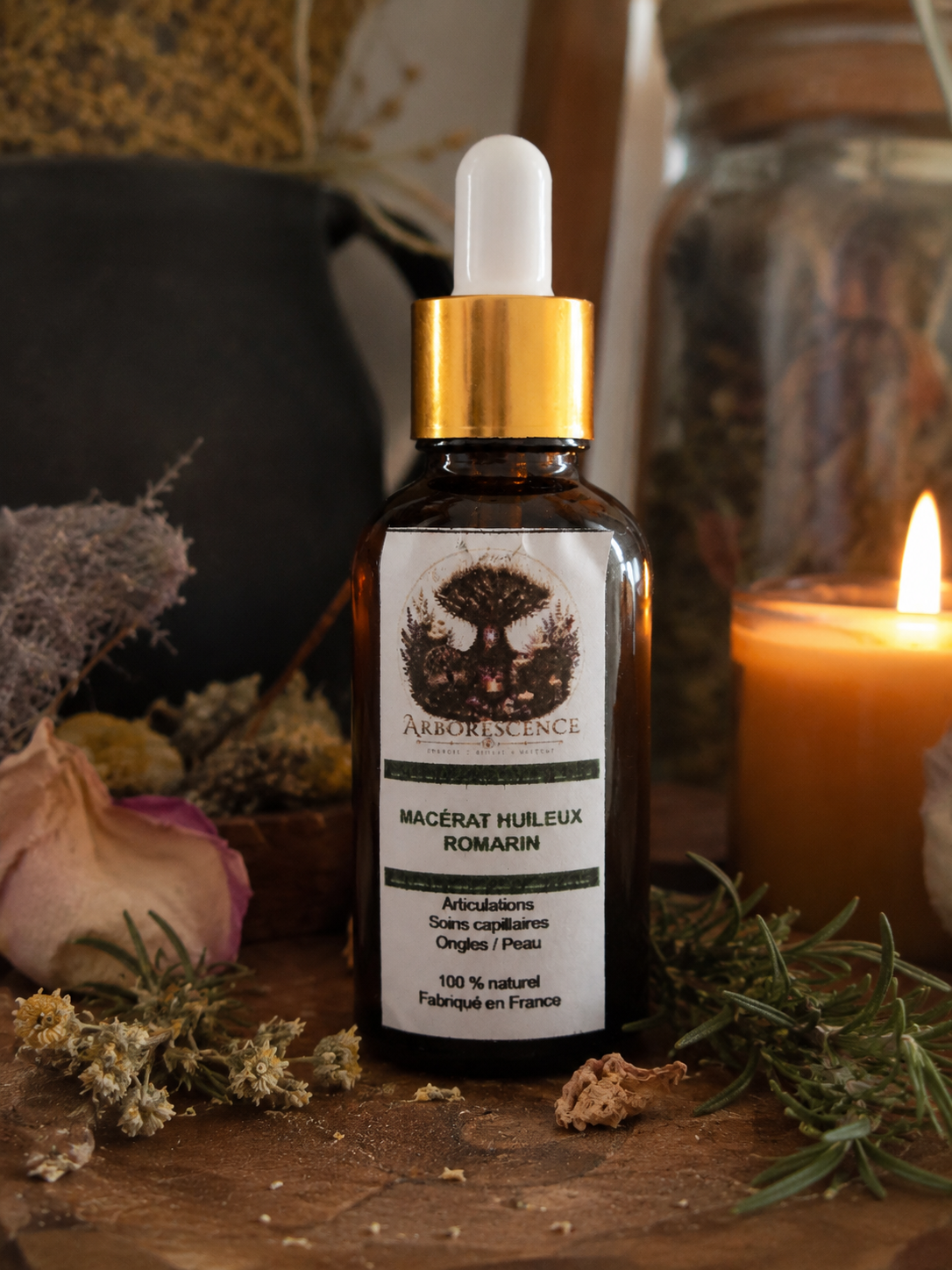 Macérat huileux de Romarin (Rosmarinus officinalis)  - 30 ml