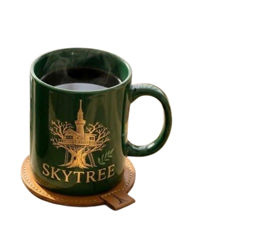 Caneca SkyTree com suporte de couro