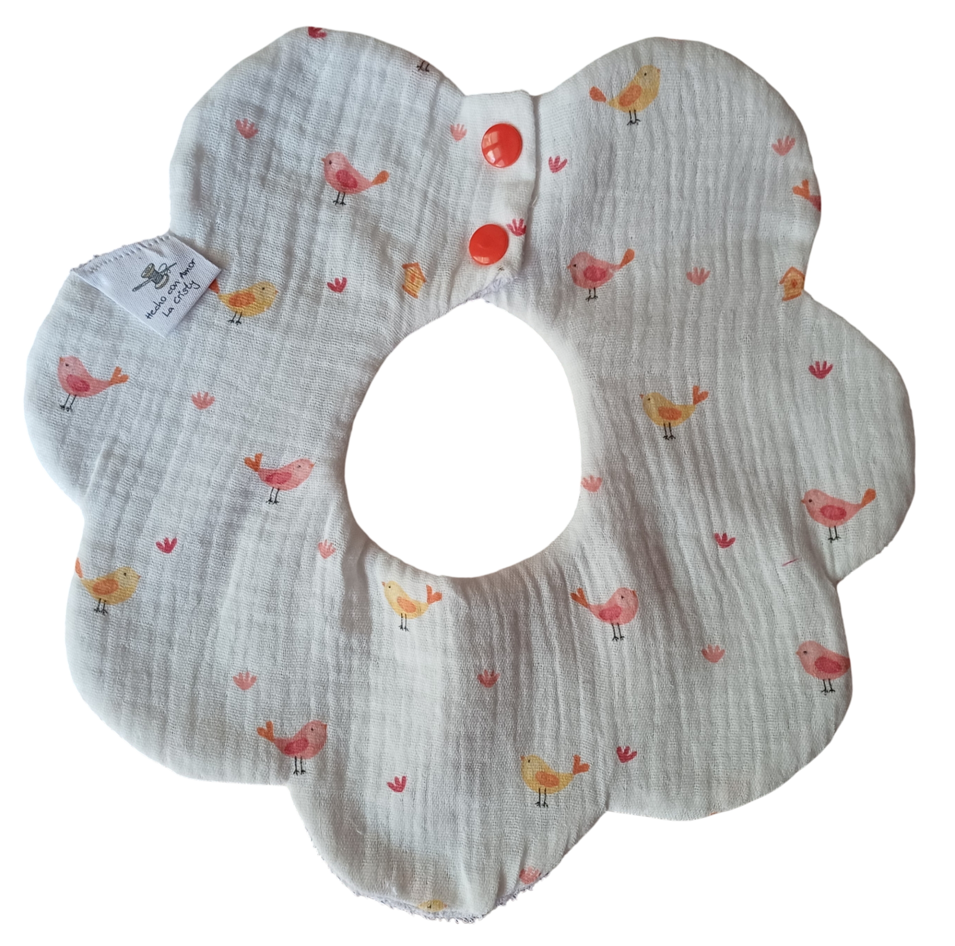 BABERO FLOR PAJARITOS