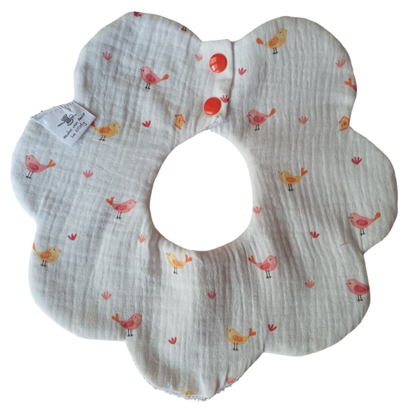 BABERO FLOR PAJARITOS