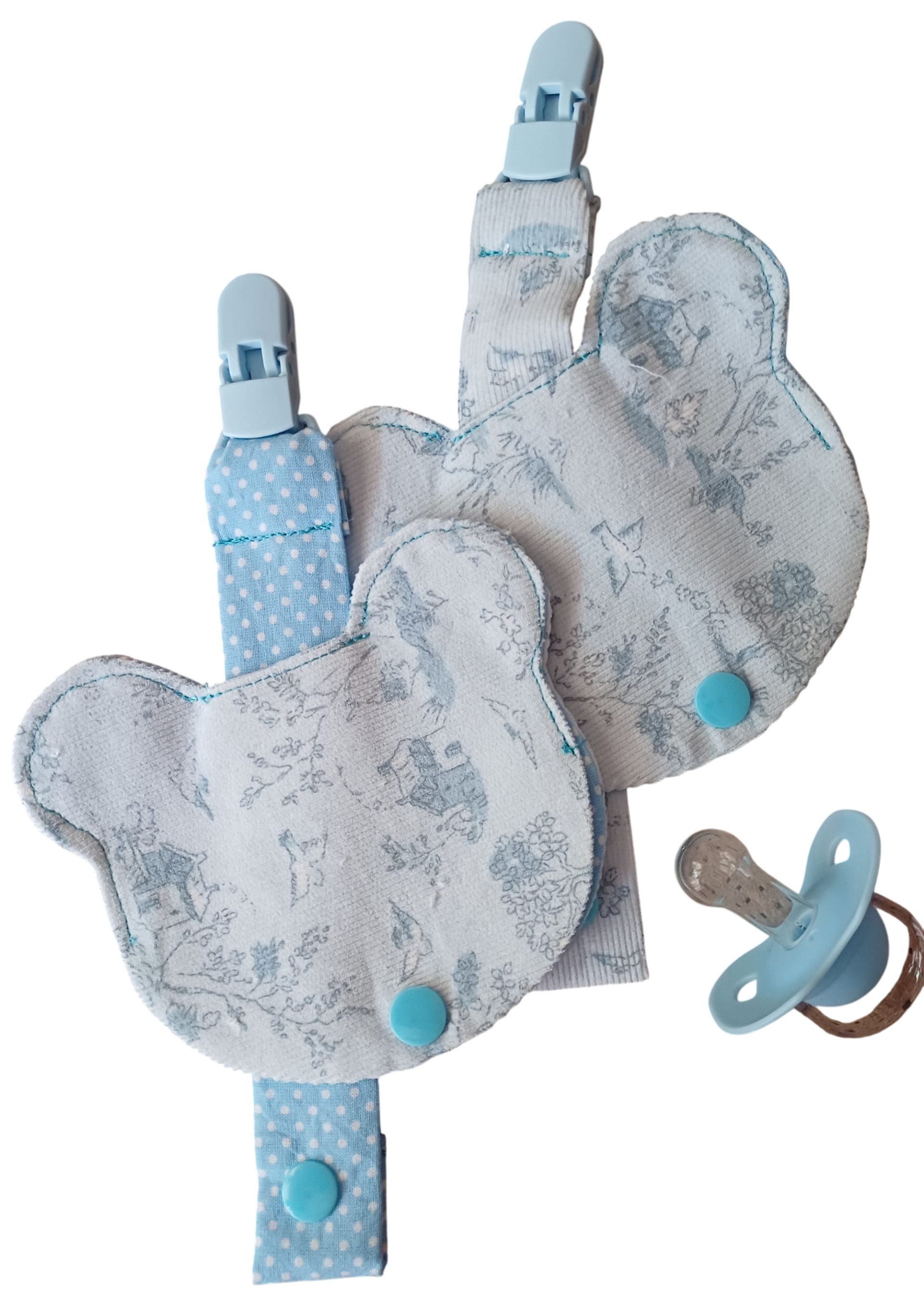 CHUPETERO CON FUNDA CASITAS AZULES