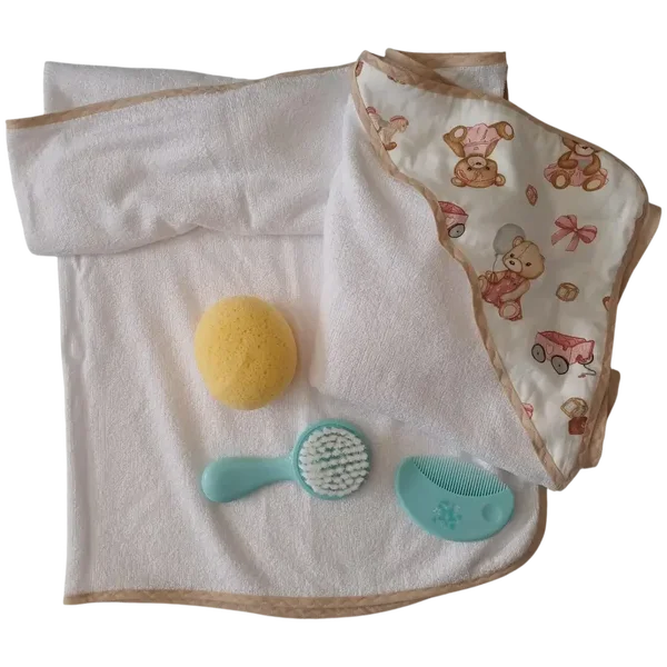 TOALLA DE BAÑO OSITOS NIÑA