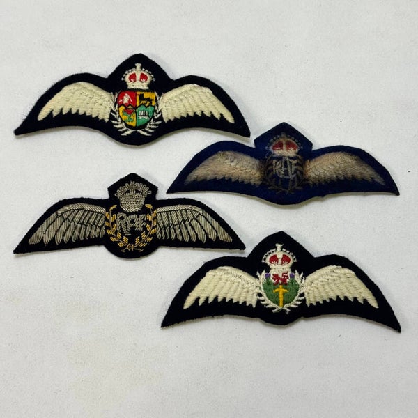 Lot de 4 brevets pilote RAF WW2 Anglais (36W-26)