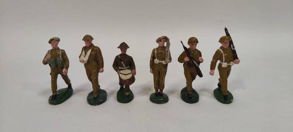 Lot de 6 figurines soldats anglais WW2 NB Belgium (OB173)