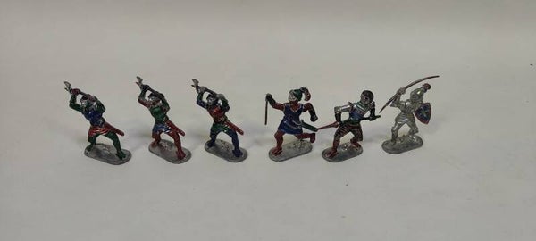 Lot de 6 figurines chevalier marqués West Germany Hoefler (OB135)