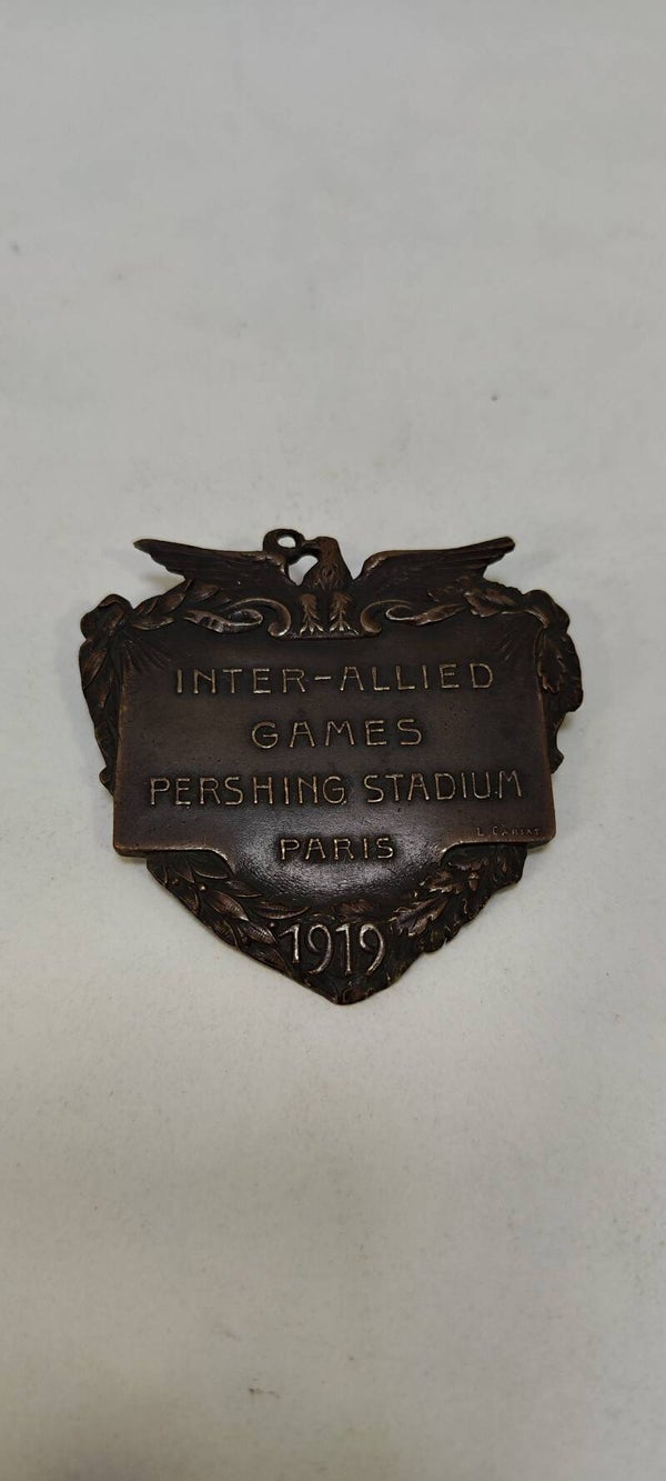 Insigne plaque inter-allied games Pershing stadium Paris 1919 (W183)