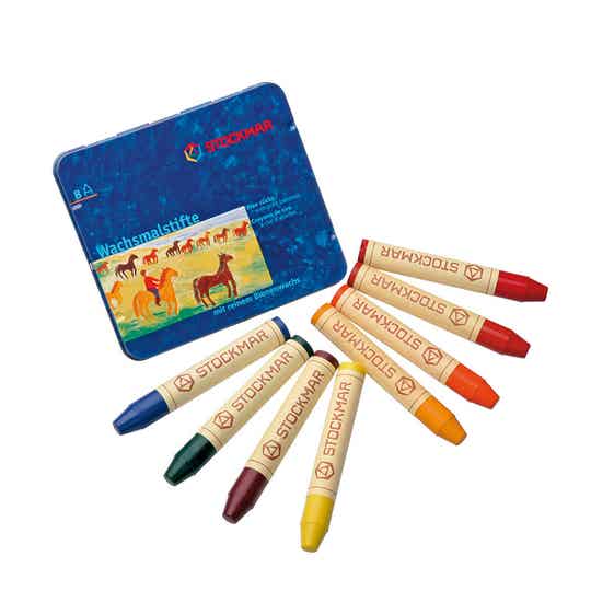 Stockmar Wachsmalstifte sortiment - 8 Farben mit schwarz