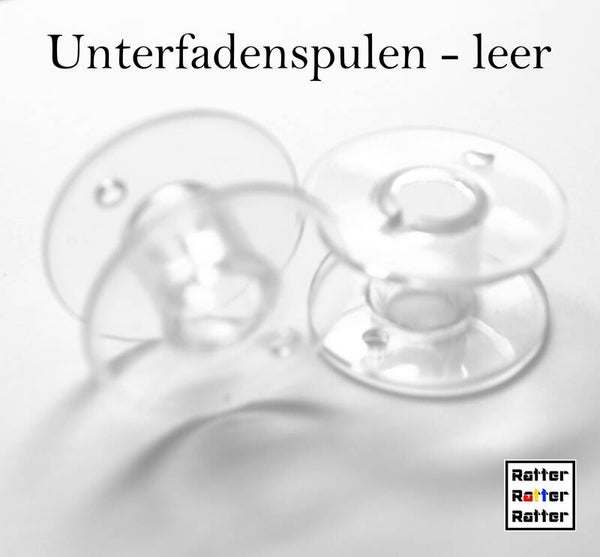 Unterfadenspulen, transparent o. Metal, leer - Spulenbox