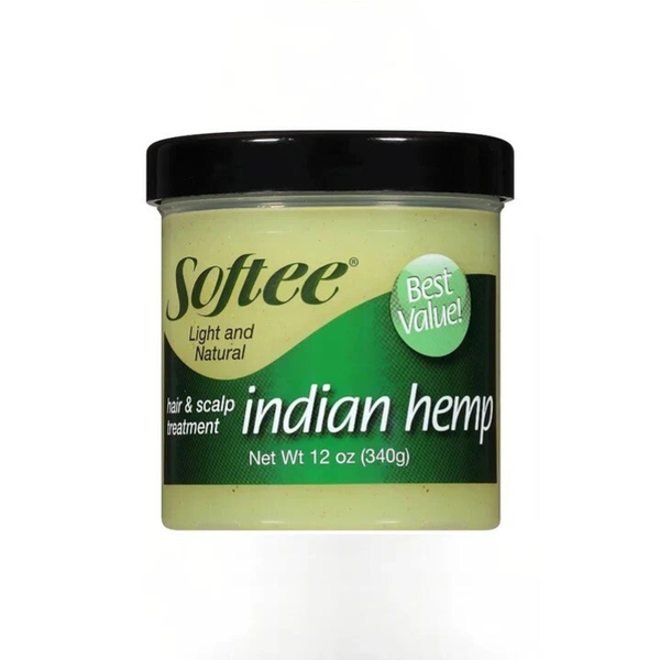 SOFTEE LIGHT & NATURAL INDIAN HEMP HAIR & SCALP TREATMENT HERBAL CONDITIONER SIZE 12 Oz
