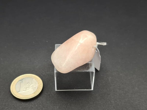Morganit - Beryll rosa - Trommelstein, Anhänger gebohrt, sehr selten, A-Qualität, 14,6g