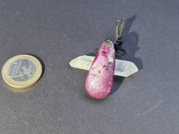 Rubin Zoisit Anhänger gebohrt, Extra-Qualität, 9,5g