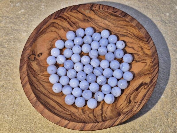 Chalcedon blau gebändert (A-Qualität) - Kugeln 8mm