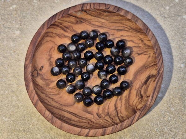 Obsidian Silber / Silberobsidian -  Kugeln 8mm