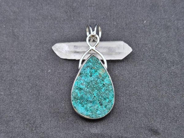 Dioptas - Anhänger, 925er Silber