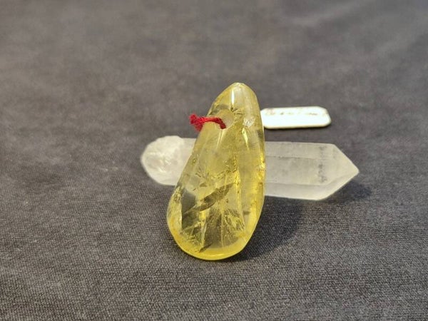 Brasilianit Kristall Anhänger, gebohrt