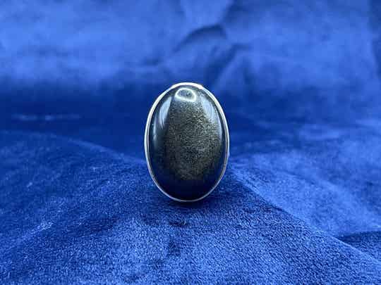 Goldobsidian Ring - Größe  57, verstellbar - Einzelstück