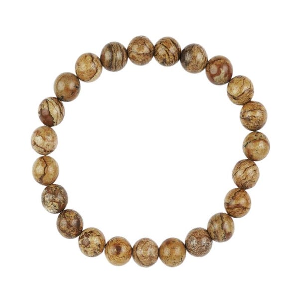 Landschaftsjaspis / Bilderjaspis - Armband mit 8mm-Perlen