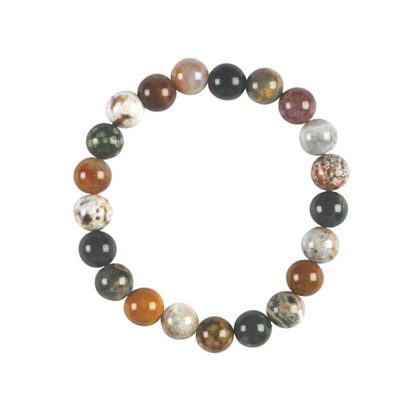 Ozeanjaspis / Ozeanchalcedon - Armband mit 8mm-Perlen