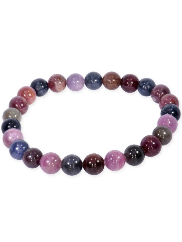 Rubin / Saphir - Armband mit 8mm-Perlen