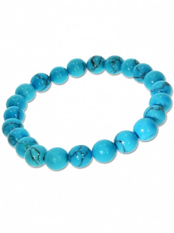 Türkenit - gefärbter Magnesit - Armband mit 8mm-Perlen