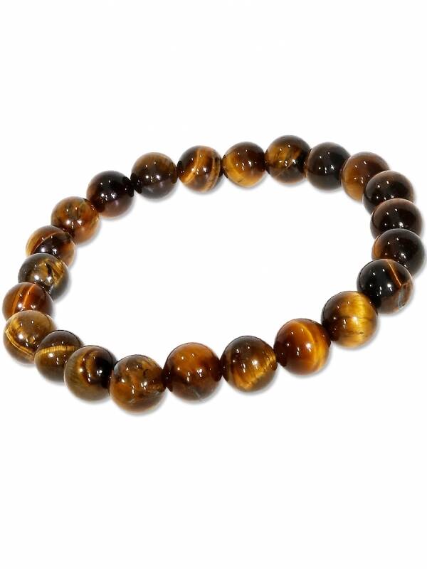Tigerauge gold - Armband mit 8mm-Perlen