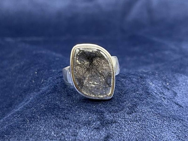 Rutilquarz Ring - Größe  58 - Einzelstück
