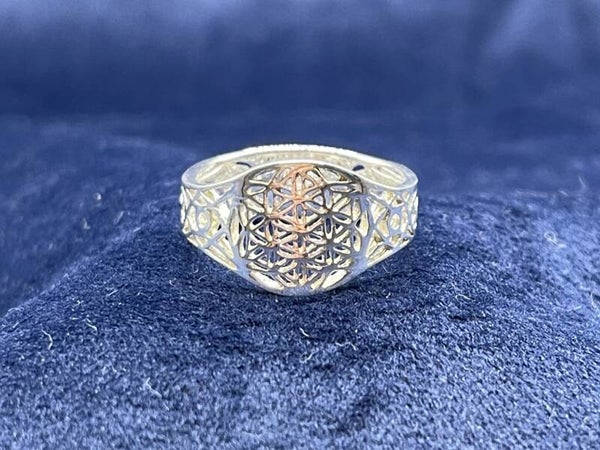 Lebensblume Ring - Größe  58 - Einzelstück