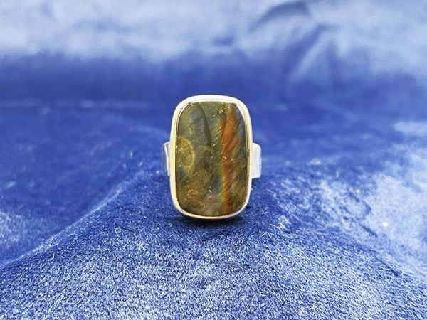 Labradorit Ring - Größe 58 - Einzelstück