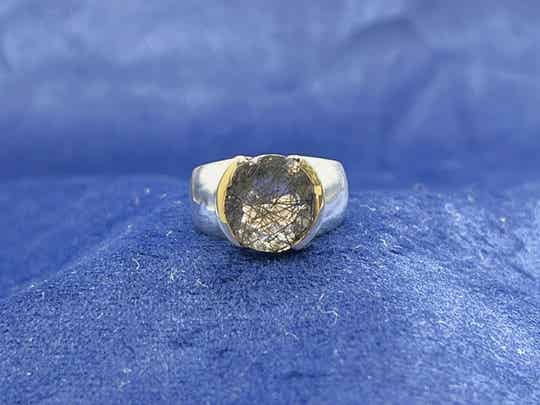 Rutilquarz Ring - Größe  58 - Einzelstück