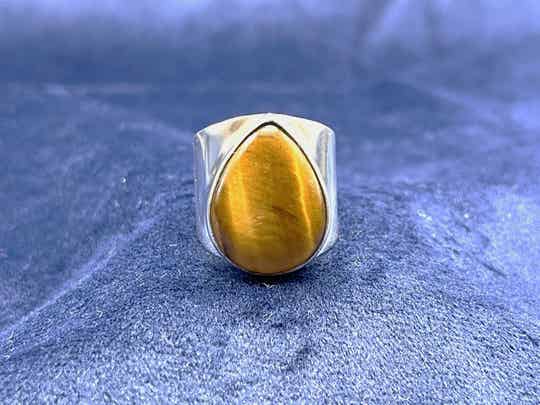 Tigerauge Ring - Größe  58 - Einzelstück