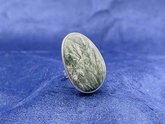 Serafinit Klinochlor Ring - Größe 58 - Einzelstück