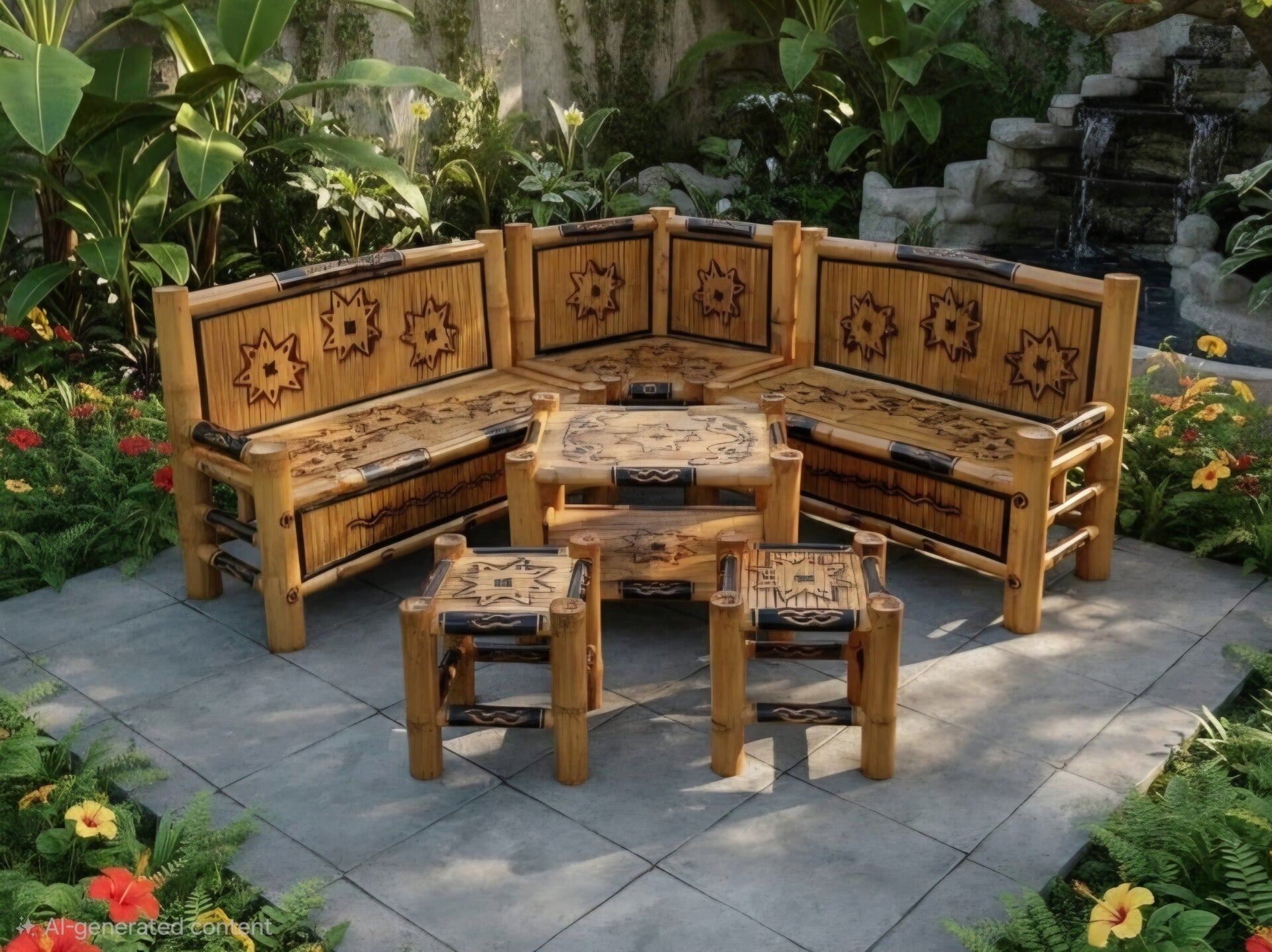 Bamboo Garden Set Corner