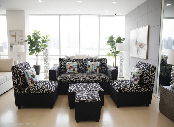 70s style Livingroom set Faux Leather