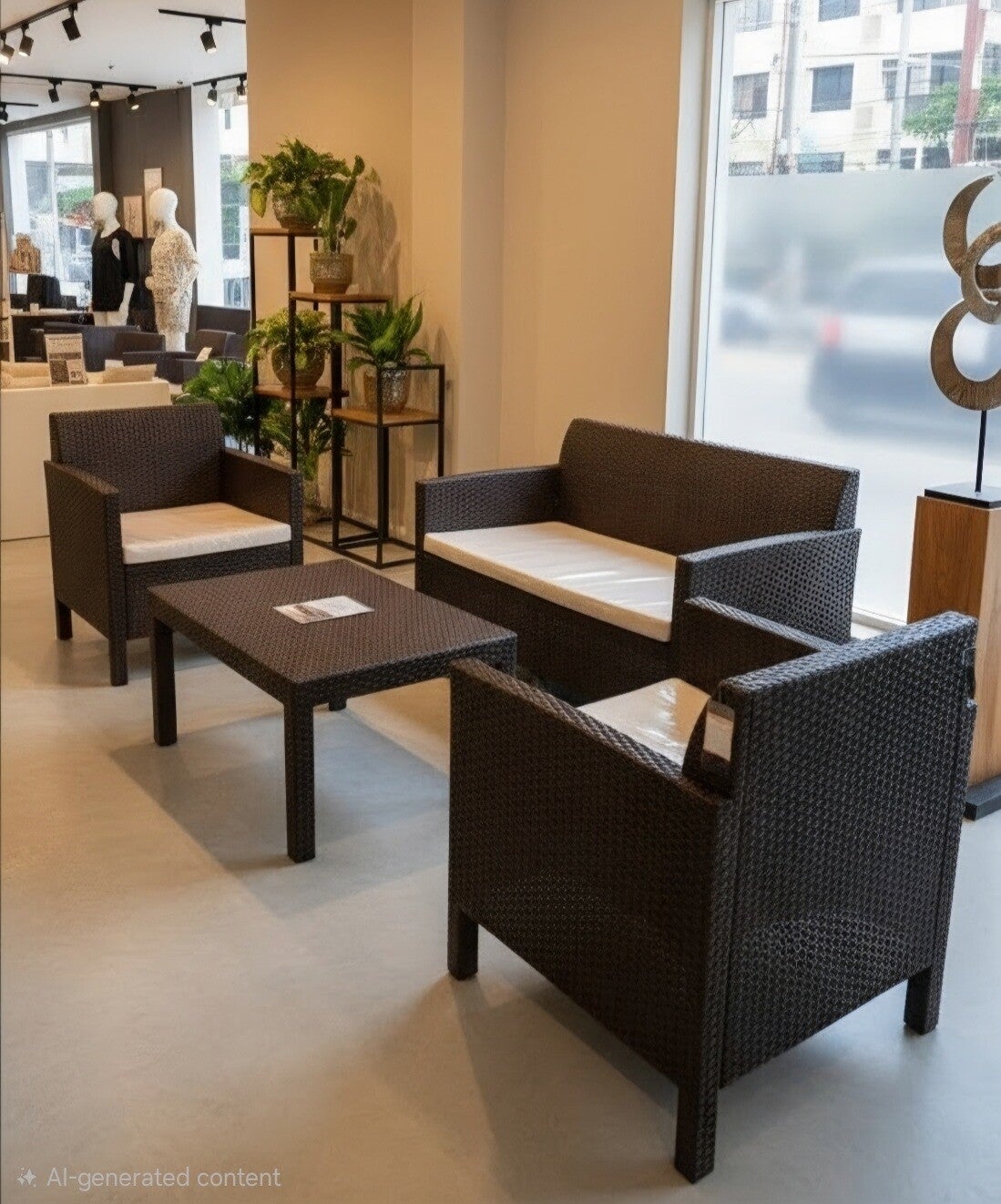 Rattan Set brown