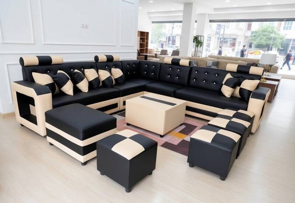 Livingroom Set Leather "Cappuccino"